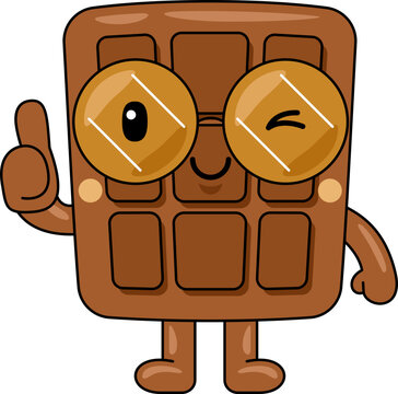 Cute Chocolate Character Vector Illustration