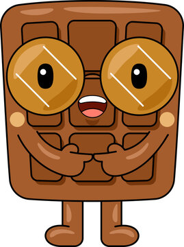 Cute Chocolate Character Vector Illustration