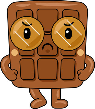Cute Chocolate Character Vector Illustration