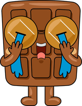 Cute Chocolate Character Vector Illustration