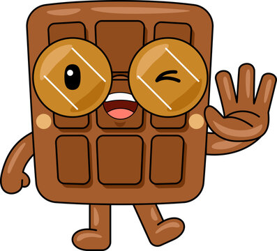 Cute Chocolate Character Vector Illustration