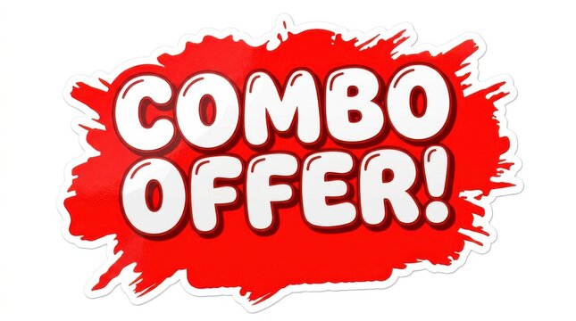 Red Combo Offer Sign with White Text