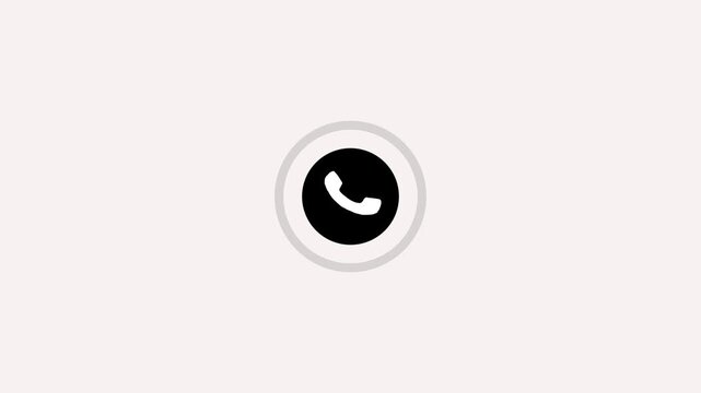 Incoming call icon animation.4k video.