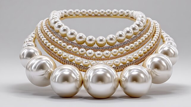 Gold and white beaded bracelet with pearls and metal spacers