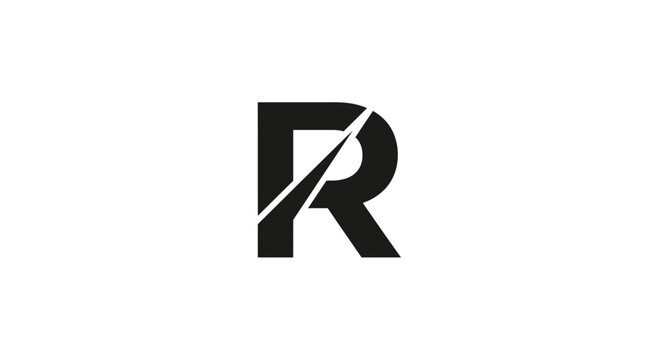 Modern stylized letter r logo design