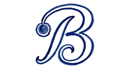 Elegant blue decorative monogram letter b icon © AsDesignz