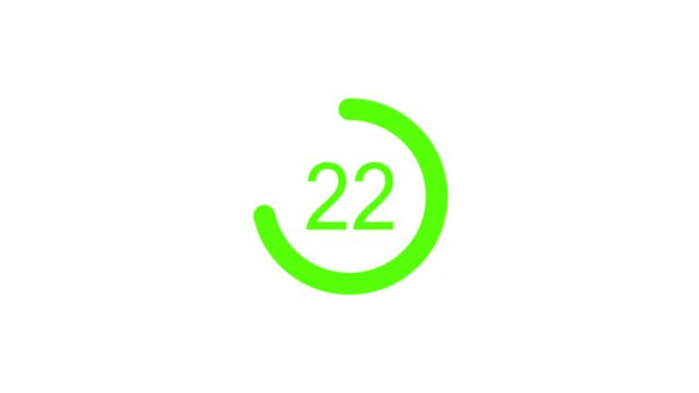 Digital Pi diagram countdown timer with 05 number outline.style design illustration background.