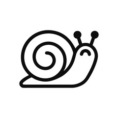 Minimalist snail line art illustration for nature and wildlife designs © Md