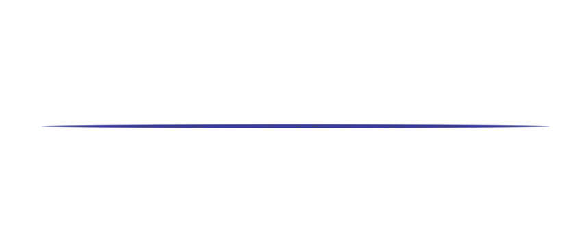 A single horizontal tapered line vector graphic element with a minimalist design.
