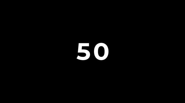 count down from 100 to 0 on ,number counter loading bar animation of 100 to 0, 100 to 0 percent rendering, counting number from 0 to 100 simple counter animation on black
