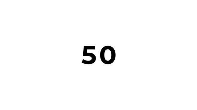 count down from 100 to 0 on ,number counter loading bar animation of 100 to 0, 100 to 0 percent rendering, counting number from 0 to 100 simple counter animation on black