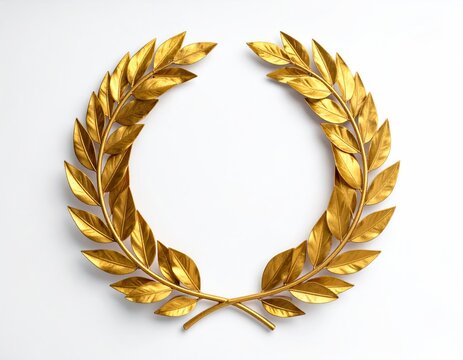 A gleaming golden laurel wreath, symbolizing victory and achievement
