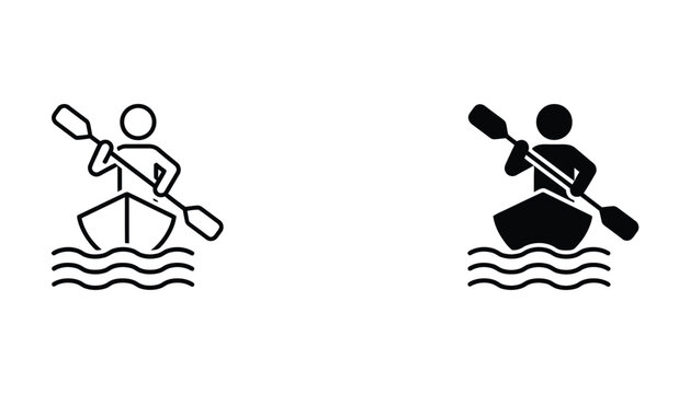 Person kayaking and canoeing on water