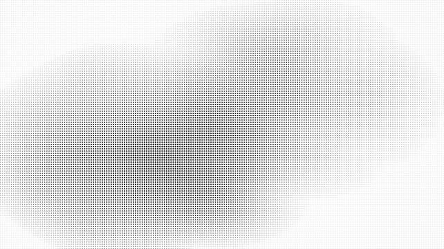 Halftone pattern gradient background with small black and white dots