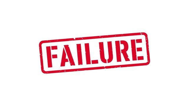 Failure rubber stamp animation video