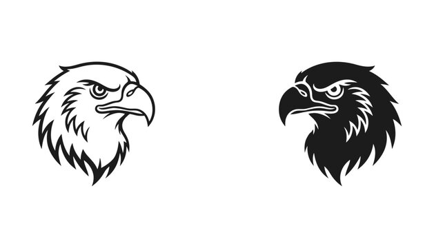 Bold eagle head profile illustration