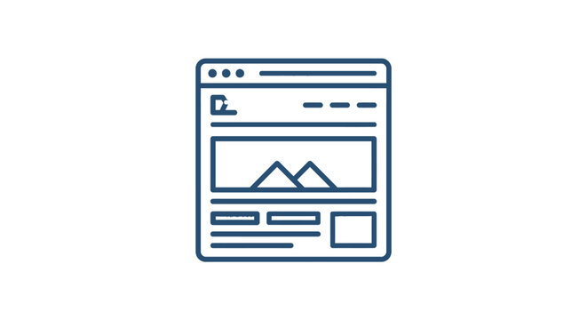 Web browser interface with image content layout