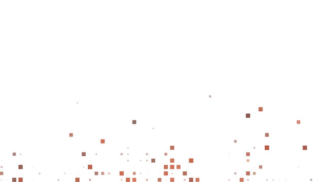 Abstract red pixel pattern on light background isolated on transparent background, Vector, illustration