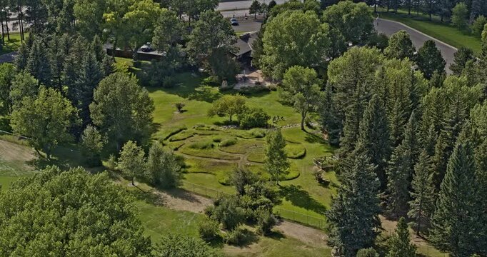 Cheyenne Wyoming Aerial v10 circular pan shot showcasing the surroundings around secluded state governor's mansion - Shot with Inspire 2, X7 camera - August 2020