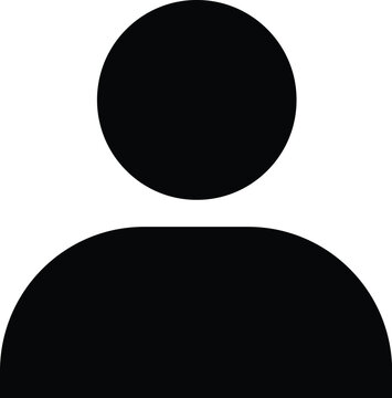 User profile avatar solid icon default person member account symbol

