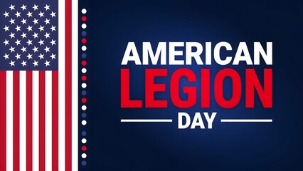 Obraz premium Celebrate American Legion Day with respect for military heroes, veteran appreciation, patriotic spirit, community service, and commitment to national freedom always.