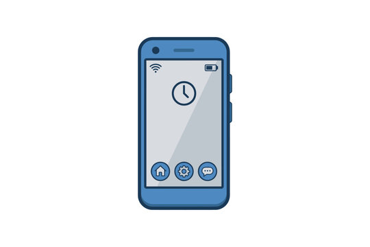 Smartphone Home Screen Vector Illustration