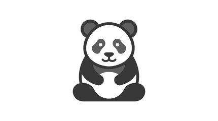 Cute black and white panda bear. © satu