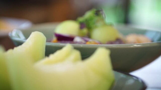 Melon dessert cake beverage side dish pickles k food chef cuisine 멜론 디저트 케익 음료 반찬 장아찌 한식 셰프 요리 음식 한국 디저트 미니멜론 식재료