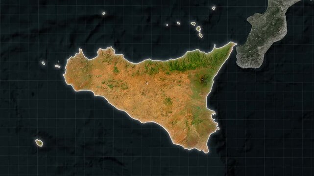 Sicily Island Map Animation