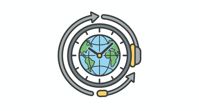 Earth Globe on a Clock Face.