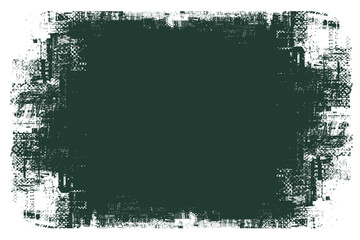 A vector grunge frame or border with a background themed around urban, street art, and streetwear. Elements of modern city architecture, newspaper and magazine clippings, and graffiti with splashes © paseven