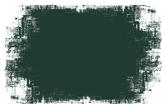 A vector grunge frame or border with a background themed around urban, street art, and streetwear. Elements of modern city architecture, newspaper and magazine clippings, and graffiti with splashes
