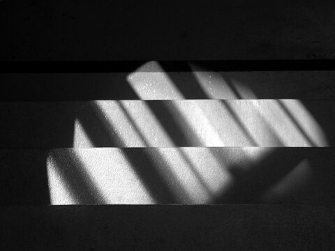 Play of light and shadow on stairs
