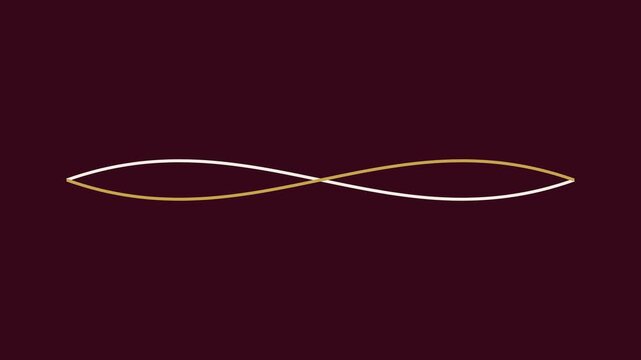 Minimalist christian fish symbol animation: gold and 4k white ichthys on dark background, jesus