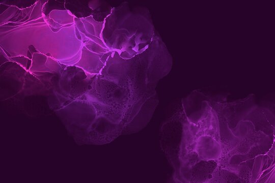 Abstract Purple Fluid Marble Frame Background