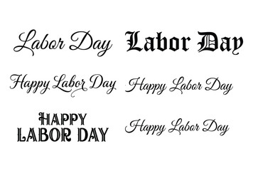 Labor day greeting card templates and typography designs © hafsa01