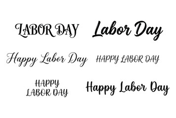 Fototapeta premium Labor day greeting typography collection
