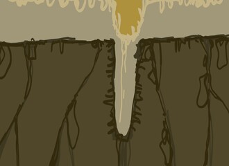 Abstract image for printing. Picture for modern interiors. The picture is painted by hand on a tablet. © neurostructure