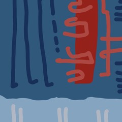 Abstract image for printing. Picture for modern interiors. The picture is painted by hand on a tablet. © neurostructure