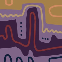 Abstract image for printing. Picture for modern interiors. The picture is painted by hand on a tablet. © neurostructure