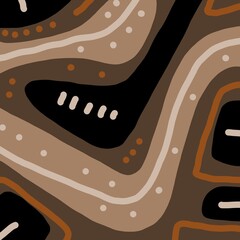 Abstract image for printing. Picture for modern interiors. The picture is painted by hand on a tablet. © neurostructure