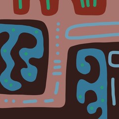 Abstract image for printing. Picture for modern interiors. The picture is painted by hand on a tablet. © neurostructure