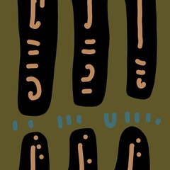 Abstract image for printing. Picture for modern interiors. The picture is painted by hand on a tablet. © neurostructure