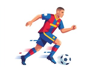 Obraz premium football player with ball