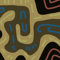 Abstract image for printing. Picture for modern interiors. The picture is painted by hand on a tablet. © neurostructure