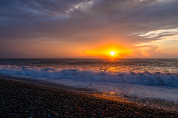 Fototapeta premium Amazing sunset over the Black Sea