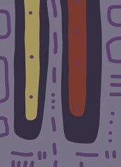 Abstract image for printing. Picture for modern interiors. The picture is painted by hand on a tablet. © neurostructure