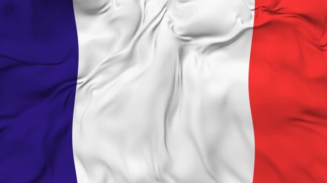 France flag seamless loop animation. High resolution flag background 4K