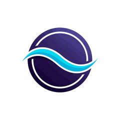 Fototapeta premium Modern Abstract Wave Logo Design