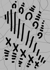 Abstract image for printing. Picture for modern interiors. The picture is painted by hand on a tablet. © neurostructure
